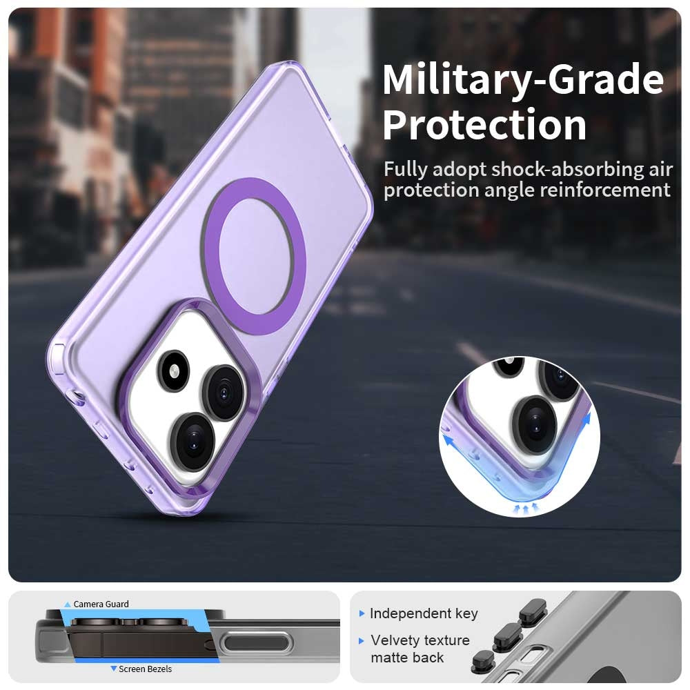 Redmi Note 14 5G Durable MagSafe Phone Case - Hybrid TPU & PC Design, Lightweight & Stylish, Candy Colour, Wireless Charging Friendly