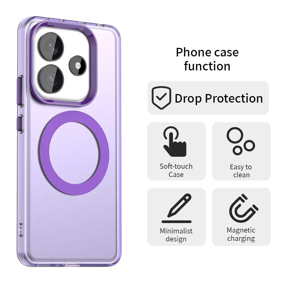 Redmi Note 14 5G Durable MagSafe Phone Case - Hybrid TPU & PC Design, Lightweight & Stylish, Candy Colour, Wireless Charging Friendly