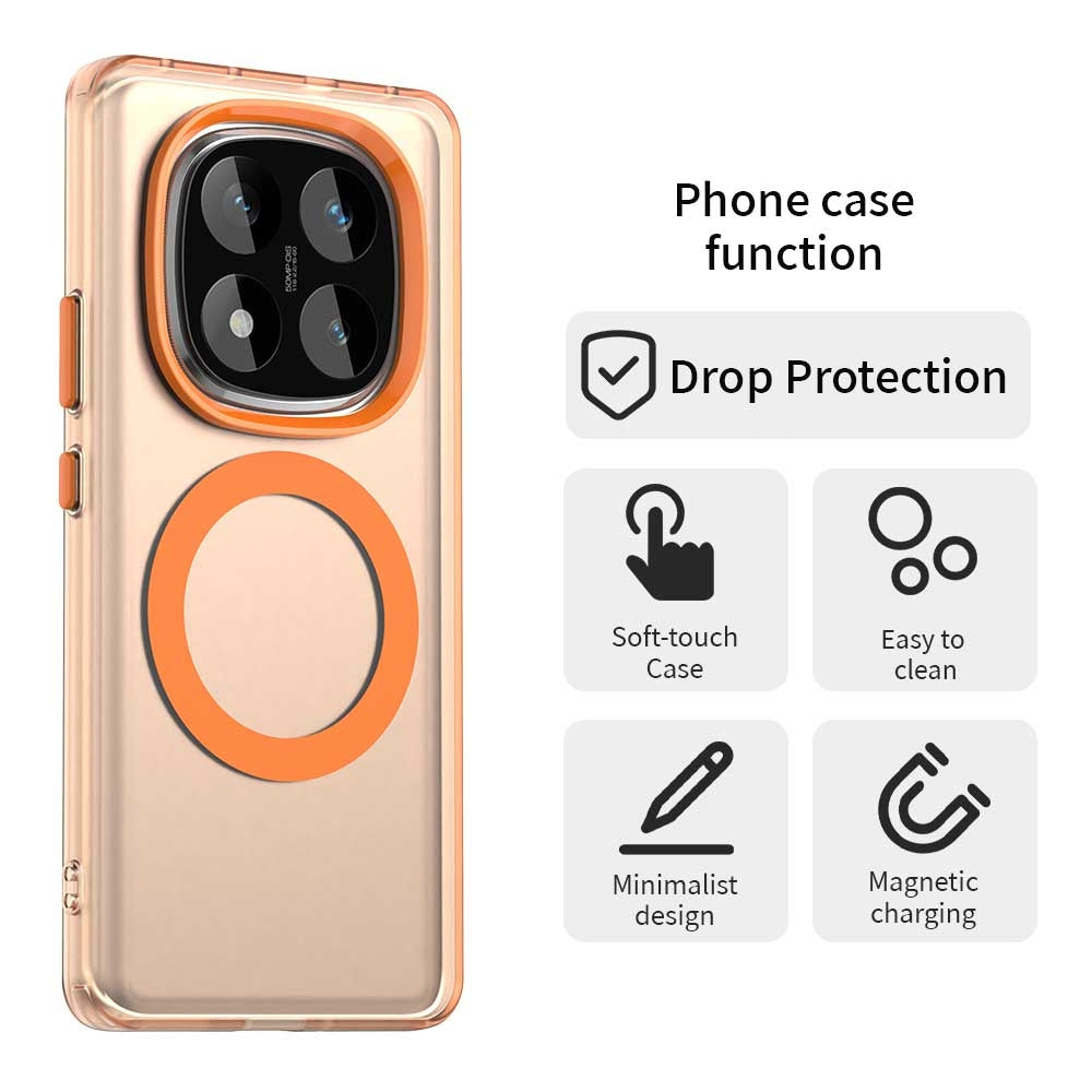 Redmi Note 14 Pro 5G Durable MagSafe Phone Case - Hybrid TPU & PC Design, Lightweight & Stylish, Candy Colour, Wireless Charging Friendly