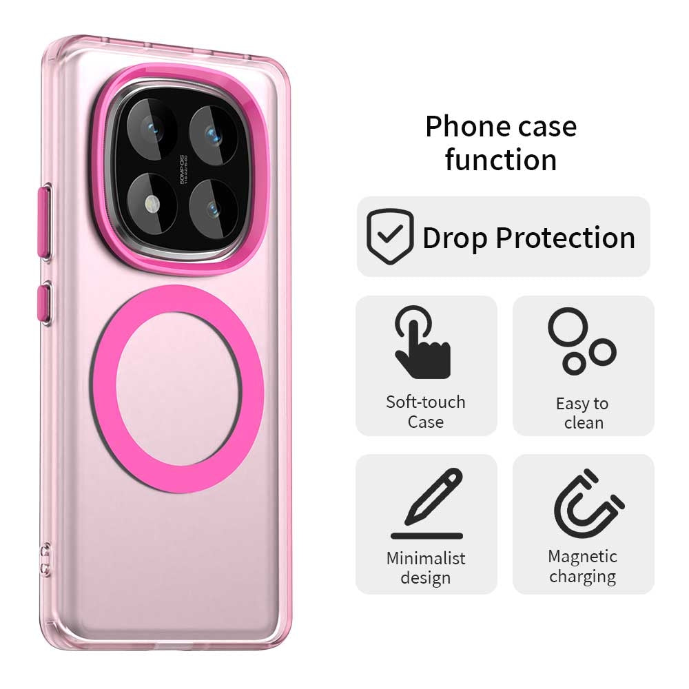 Redmi Note 14 Pro 5G Durable MagSafe Phone Case - Hybrid TPU & PC Design, Lightweight & Stylish, Candy Colour, Wireless Charging Friendly