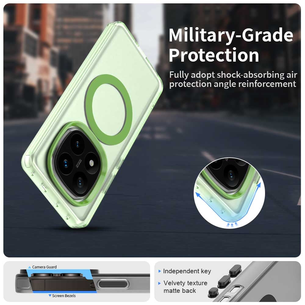 Redmi Note 14 Pro 5G Durable MagSafe Phone Case - Hybrid TPU & PC Design, Lightweight & Stylish, Candy Colour, Wireless Charging Friendly