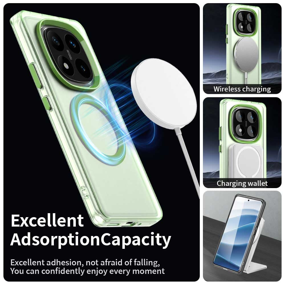 Redmi Note 14 Pro 5G Durable MagSafe Phone Case - Hybrid TPU & PC Design, Lightweight & Stylish, Candy Colour, Wireless Charging Friendly