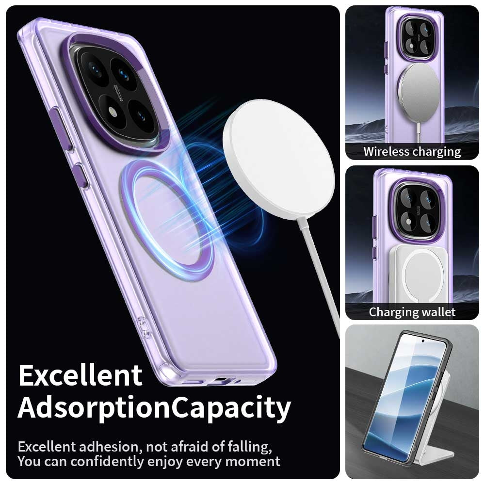 Redmi Note 14 Pro 5G Durable MagSafe Phone Case - Hybrid TPU & PC Design, Lightweight & Stylish, Candy Colour, Wireless Charging Friendly