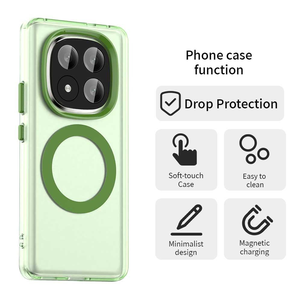 Redmi Note 14 Pro+ 5G Durable MagSafe Phone Case - Hybrid TPU & PC Design, Lightweight & Stylish, Candy Colour, Wireless Charging Friendly