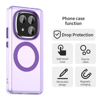 Redmi Note 14 Pro+ 5G Durable MagSafe Phone Case - Hybrid TPU & PC Design, Lightweight & Stylish, Candy Colour, Wireless Charging Friendly