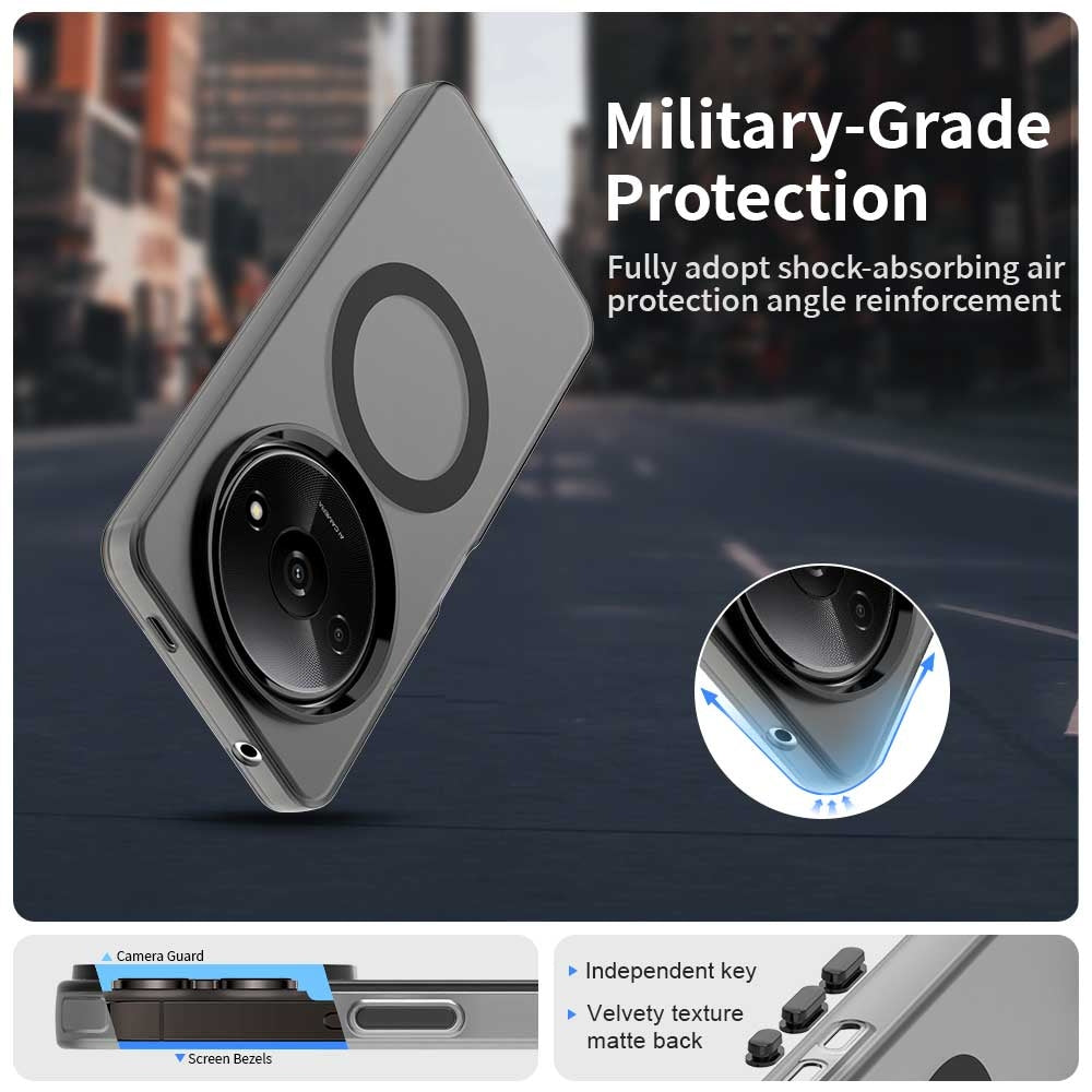 Redmi A3 Durable MagSafe Phone Case - Hybrid TPU & PC Design, Lightweight & Stylish, Candy Colour, Wireless Charging Friendly