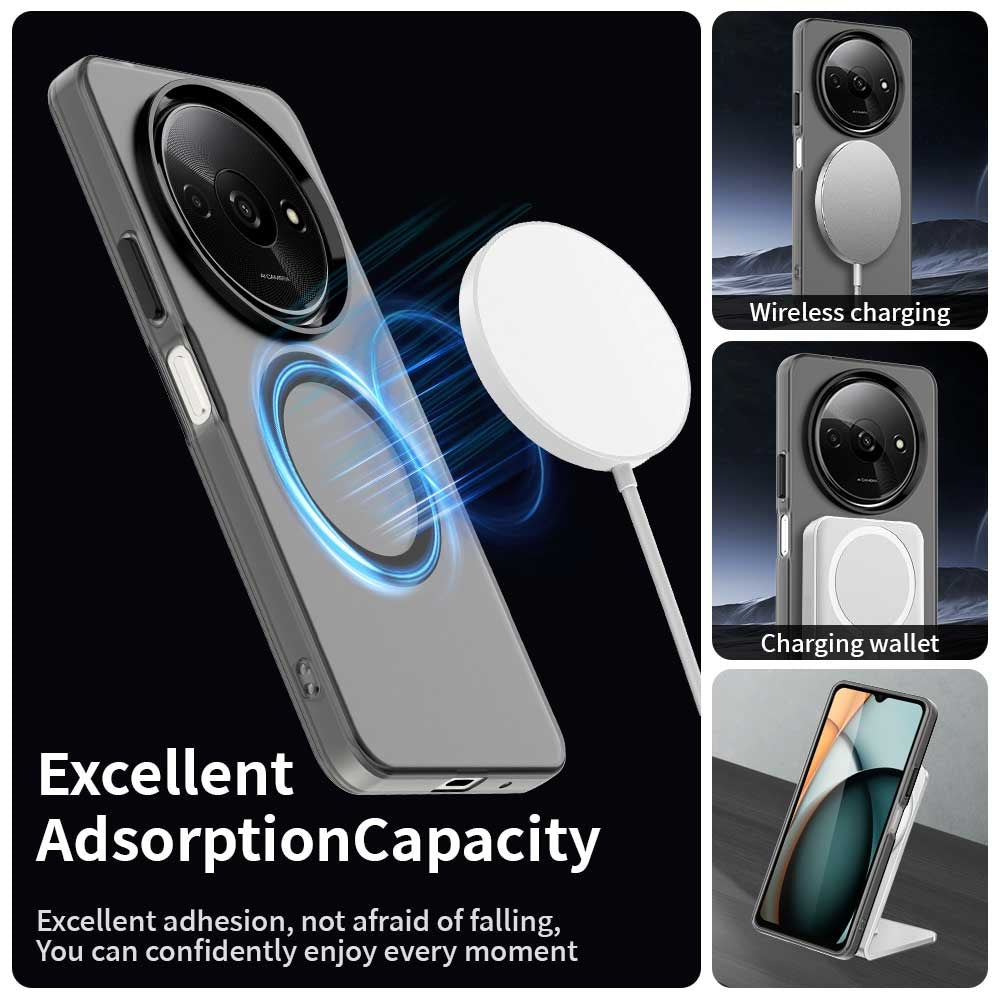 Redmi A3 Durable MagSafe Phone Case - Hybrid TPU & PC Design, Lightweight & Stylish, Candy Colour, Wireless Charging Friendly