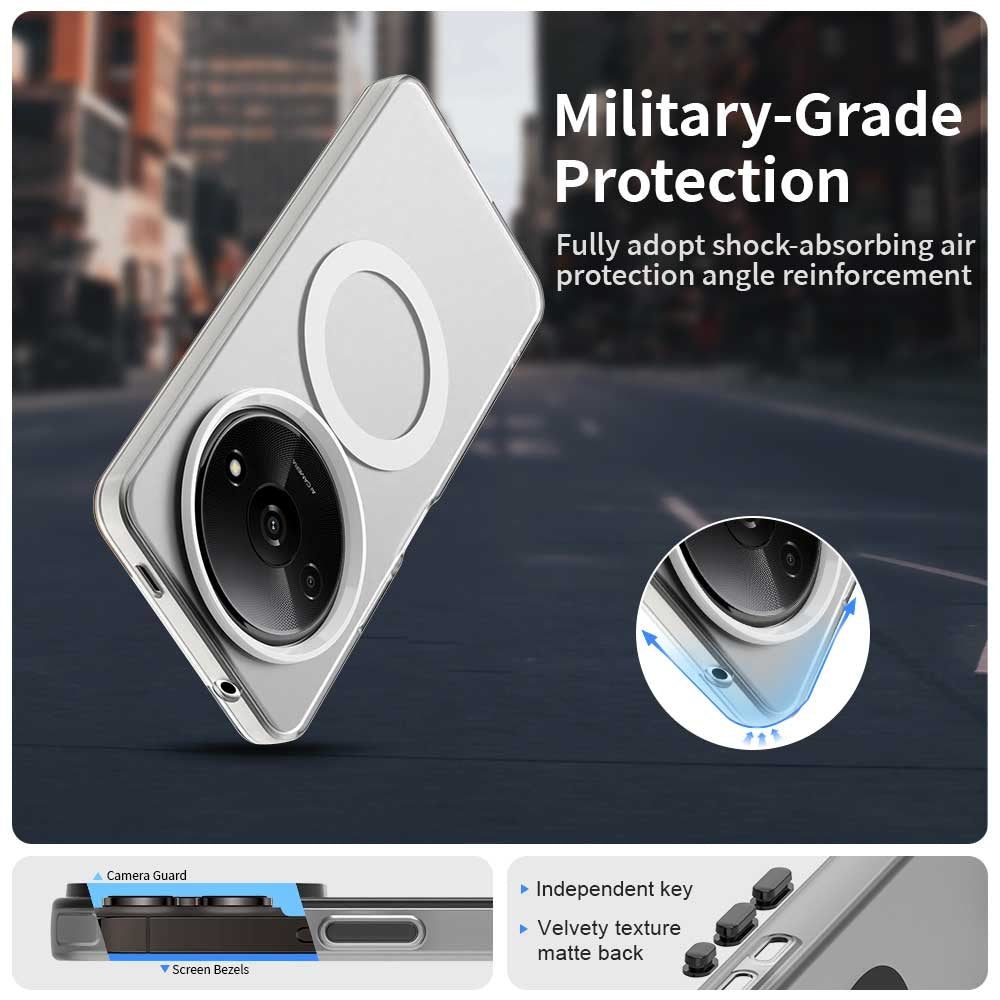 Redmi A3x Durable MagSafe Phone Case - Hybrid TPU & PC Design, Lightweight & Stylish, Candy Colour, Wireless Charging Friendly