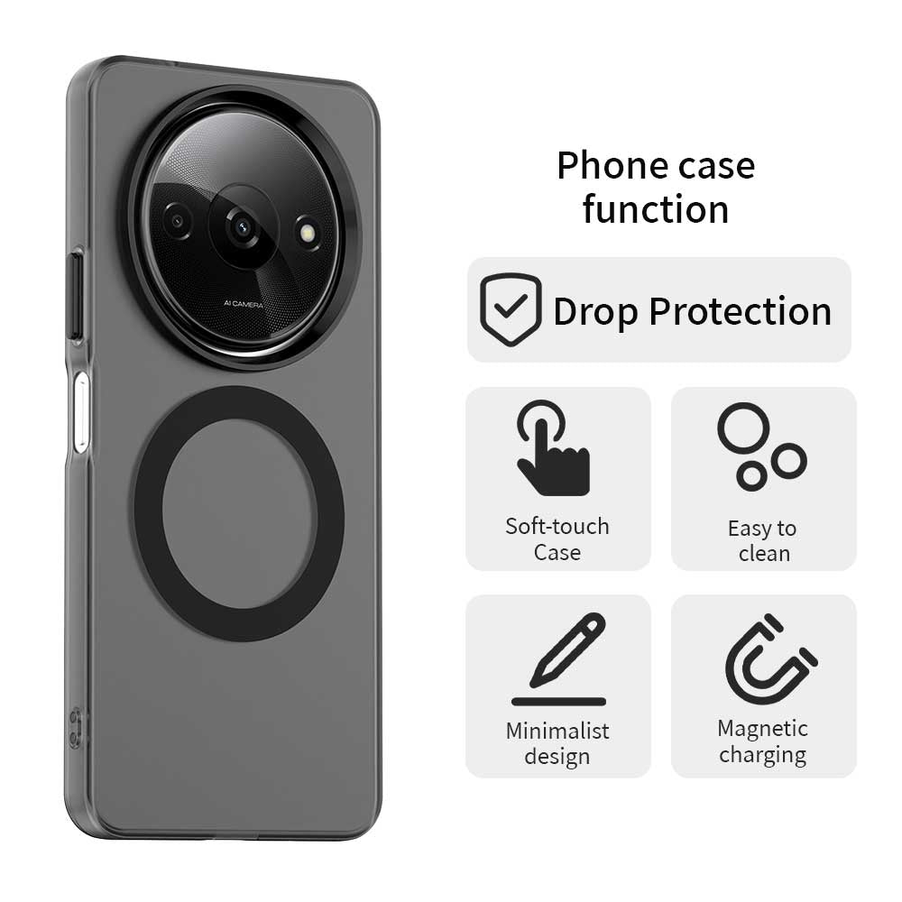 Redmi A3x Durable MagSafe Phone Case - Hybrid TPU & PC Design, Lightweight & Stylish, Candy Colour, Wireless Charging Friendly