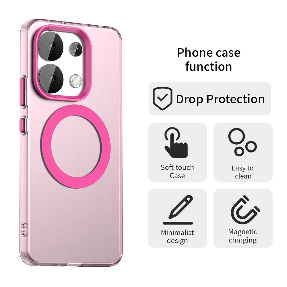 Redmi Note 13 4G Durable MagSafe Phone Case - Hybrid TPU & PC Design, Lightweight & Stylish, Candy Colour, Wireless Charging Friendly