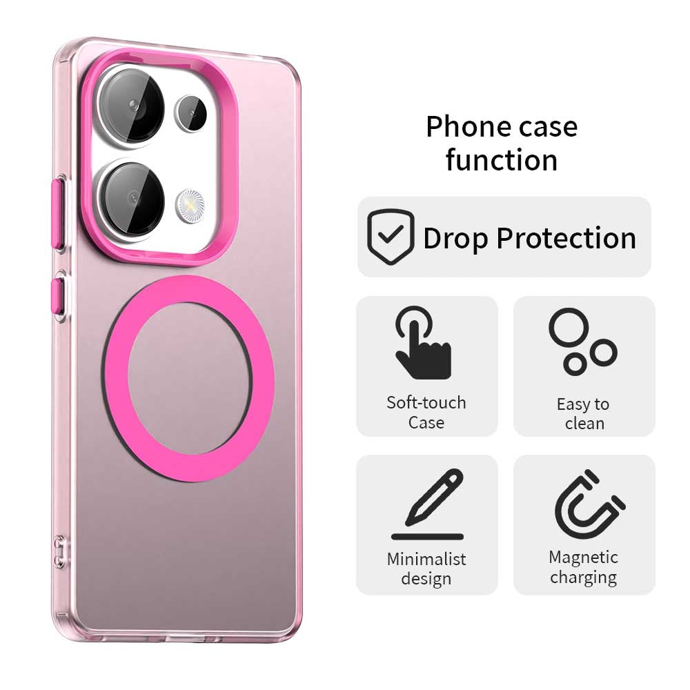 Redmi Note 13 Pro 4G Durable MagSafe Phone Case - Hybrid TPU & PC Design, Lightweight & Stylish, Candy Colour, Wireless Charging Friendly