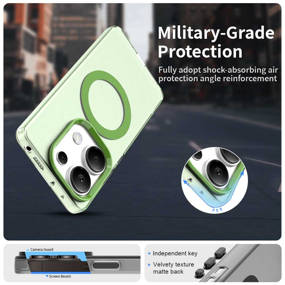 Redmi Note 13 Pro 4G Durable MagSafe Phone Case - Hybrid TPU & PC Design, Lightweight & Stylish, Candy Colour, Wireless Charging Friendly