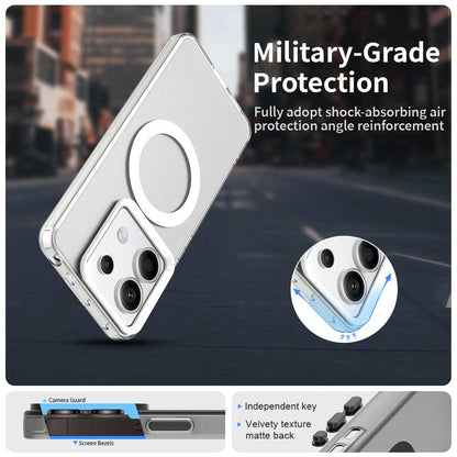 Redmi Note 13 Pro 5G Durable MagSafe Phone Case - Hybrid TPU & PC Design, Lightweight & Stylish, Candy Colour, Wireless Charging Friendly