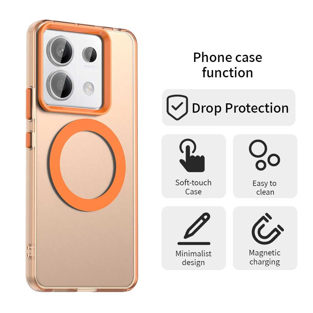 Redmi Note 13 Pro 5G Durable MagSafe Phone Case - Hybrid TPU & PC Design, Lightweight & Stylish, Candy Colour, Wireless Charging Friendly