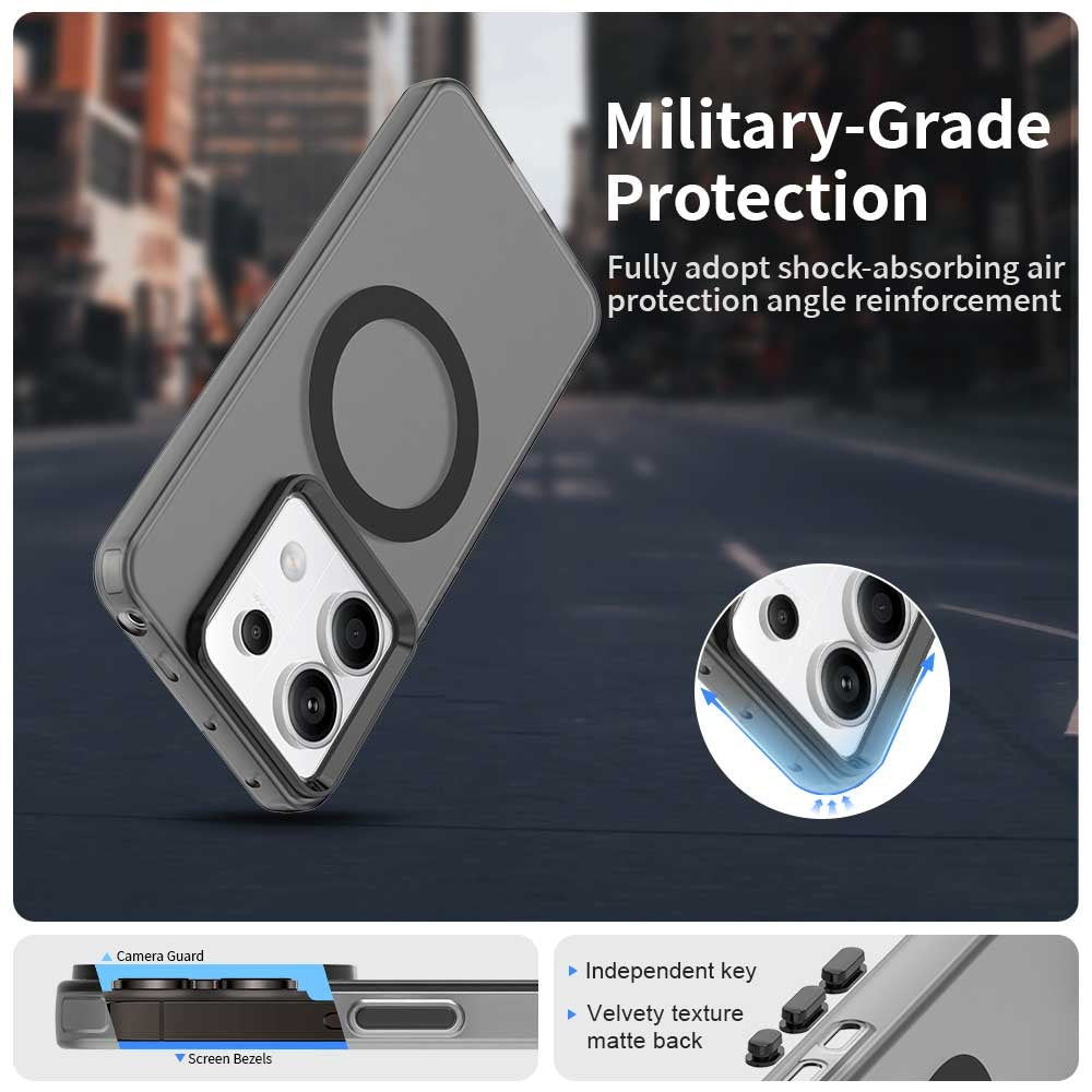 Redmi Note 13 Pro 5G Durable MagSafe Phone Case - Hybrid TPU & PC Design, Lightweight & Stylish, Candy Colour, Wireless Charging Friendly