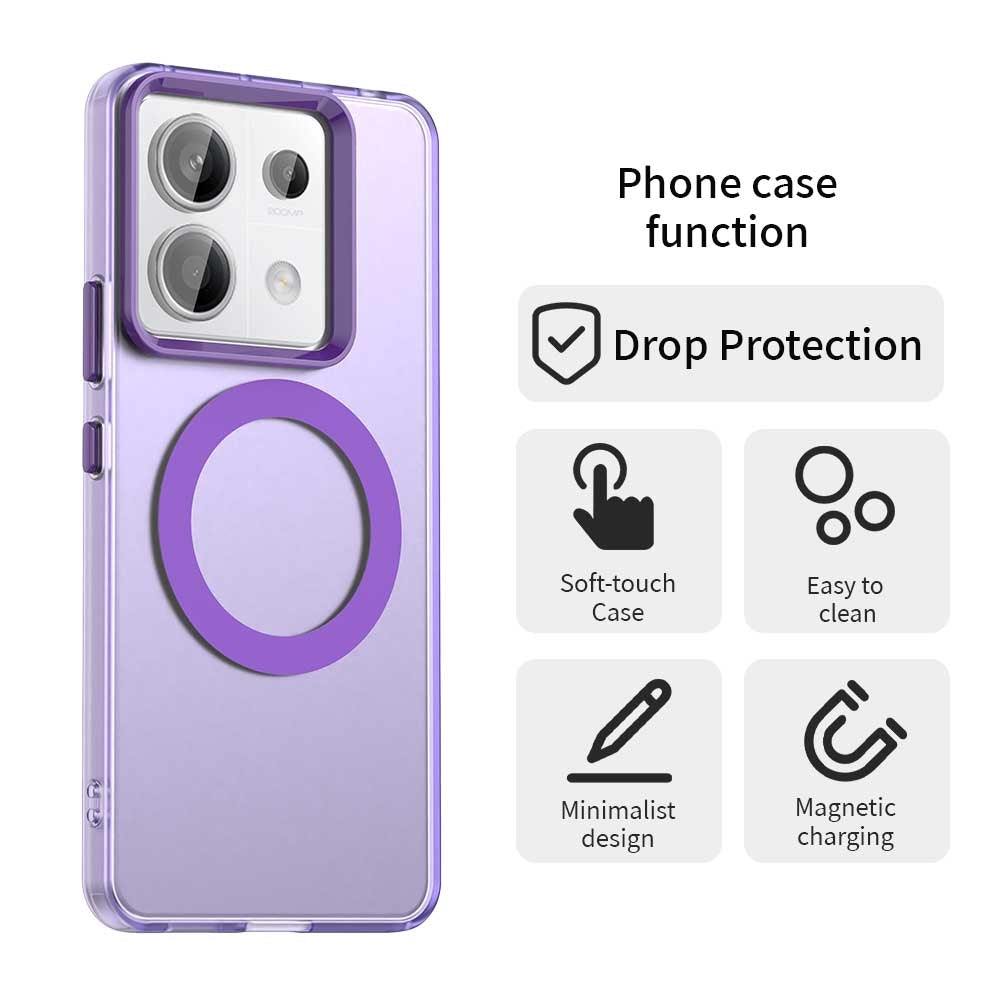 Redmi Note 13 Pro 5G Durable MagSafe Phone Case - Hybrid TPU & PC Design, Lightweight & Stylish, Candy Colour, Wireless Charging Friendly