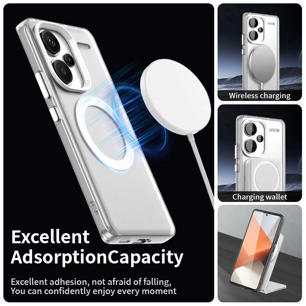 Redmi Note 13 Pro+ Durable MagSafe Phone Case - Hybrid TPU & PC Design, Lightweight & Stylish, Candy Colour, Wireless Charging Friendly