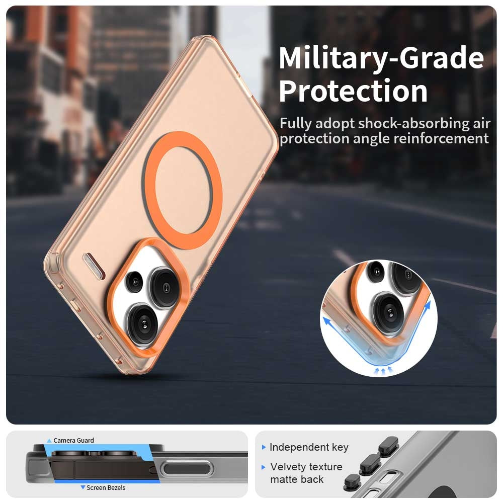 Redmi Note 13 Pro+ Durable MagSafe Phone Case - Hybrid TPU & PC Design, Lightweight & Stylish, Candy Colour, Wireless Charging Friendly