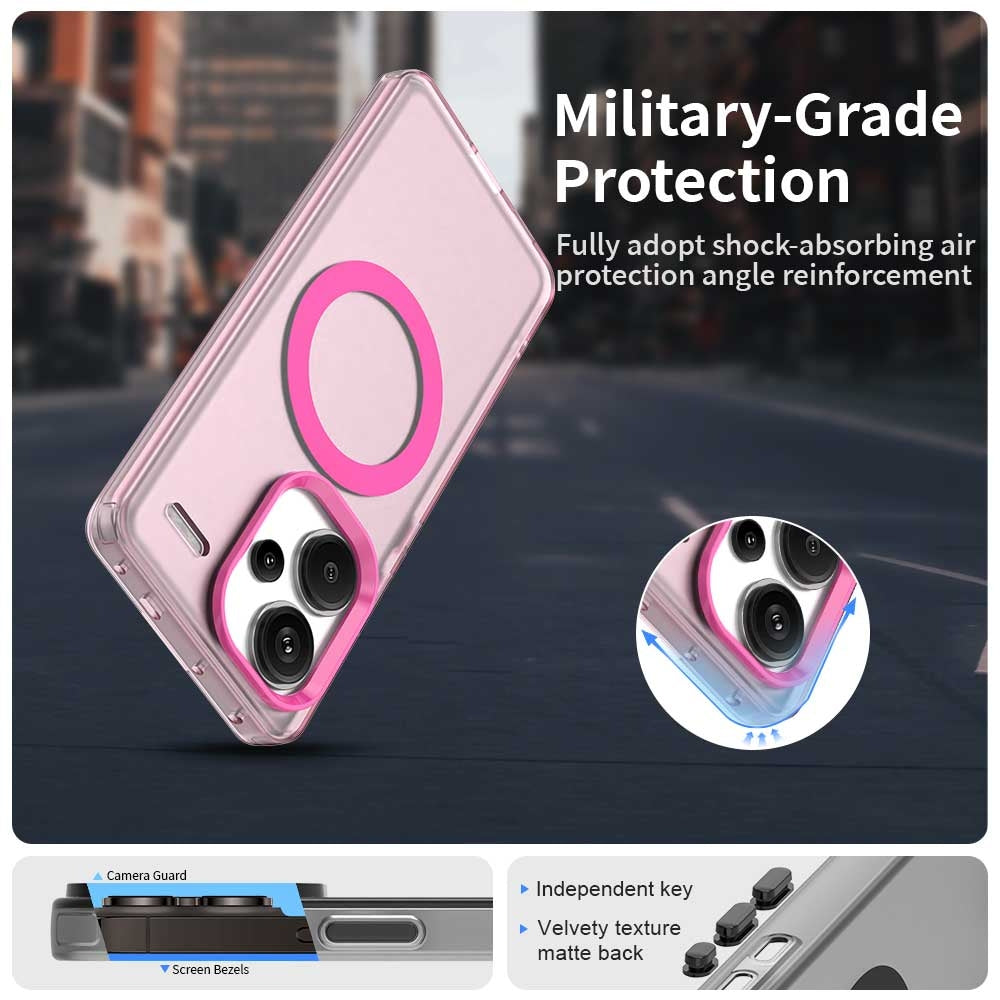Redmi Note 13 Pro+ Durable MagSafe Phone Case - Hybrid TPU & PC Design, Lightweight & Stylish, Candy Colour, Wireless Charging Friendly
