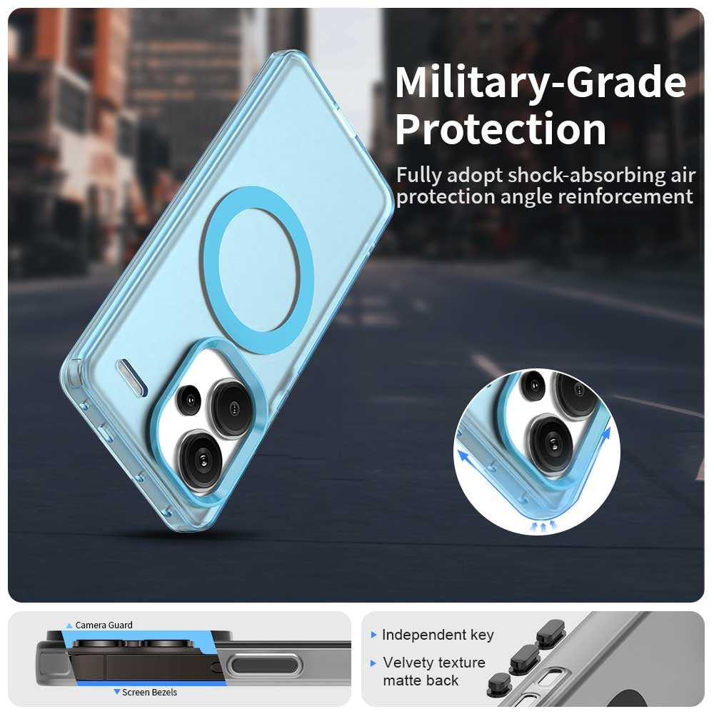 Redmi Note 13 Pro+ Durable MagSafe Phone Case - Hybrid TPU & PC Design, Lightweight & Stylish, Candy Colour, Wireless Charging Friendly