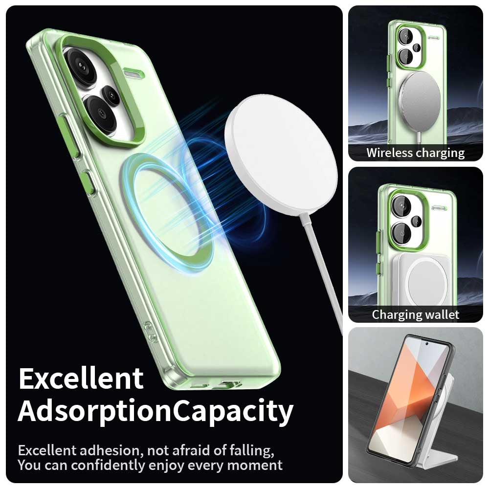 Redmi Note 13 Pro+ Durable MagSafe Phone Case - Hybrid TPU & PC Design, Lightweight & Stylish, Candy Colour, Wireless Charging Friendly