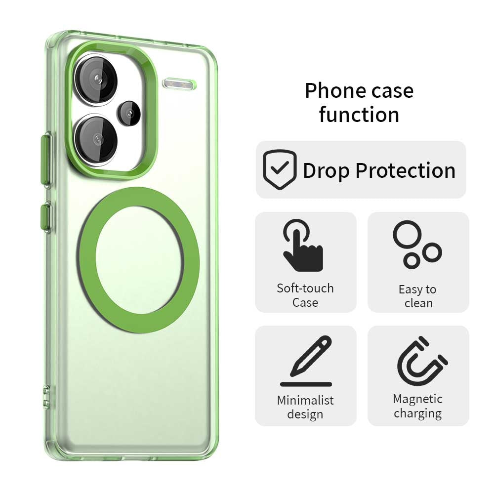 Redmi Note 13 Pro+ Durable MagSafe Phone Case - Hybrid TPU & PC Design, Lightweight & Stylish, Candy Colour, Wireless Charging Friendly