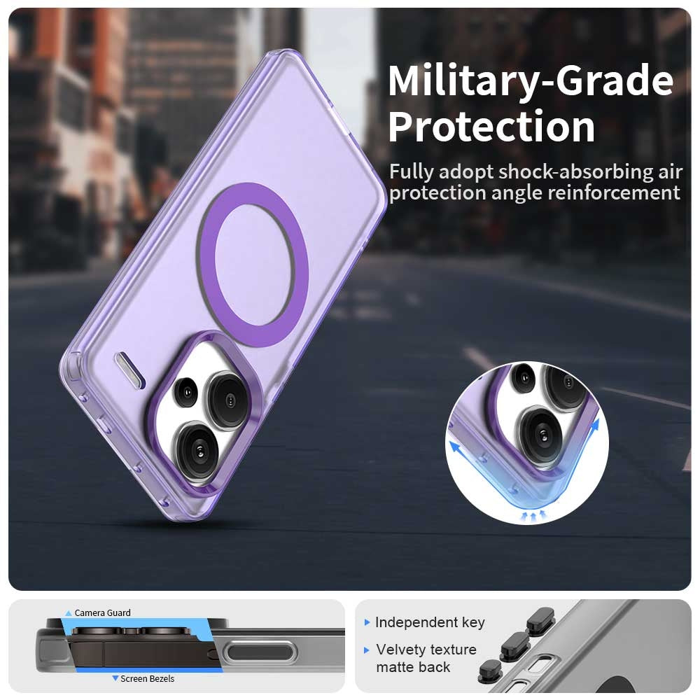 Redmi Note 13 Pro+ Durable MagSafe Phone Case - Hybrid TPU & PC Design, Lightweight & Stylish, Candy Colour, Wireless Charging Friendly