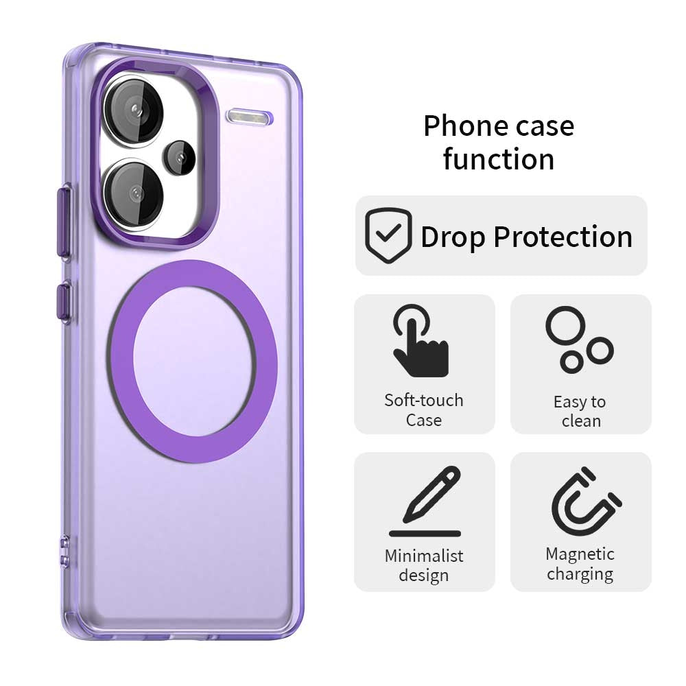 Redmi Note 13 Pro+ Durable MagSafe Phone Case - Hybrid TPU & PC Design, Lightweight & Stylish, Candy Colour, Wireless Charging Friendly