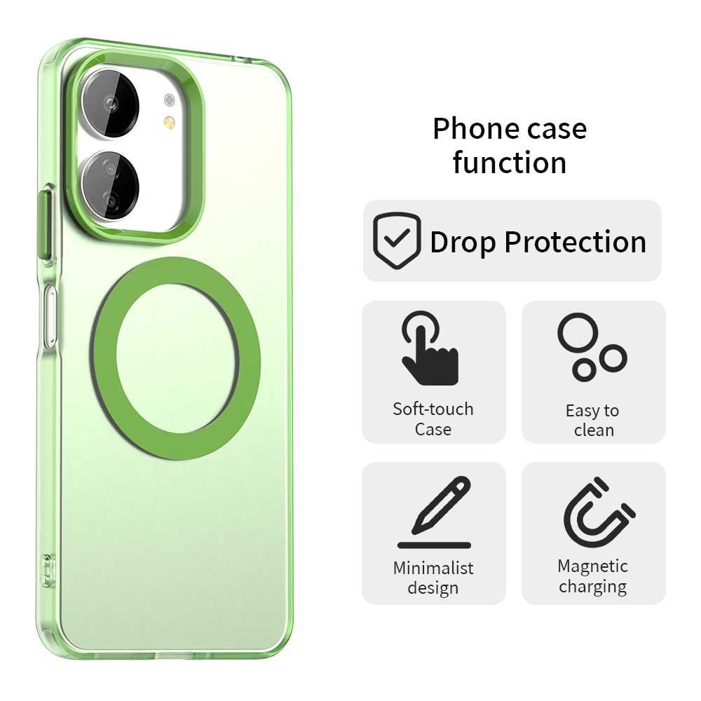 Redmi 13C 4G Durable MagSafe Phone Case - Hybrid TPU & PC Design, Lightweight & Stylish, Candy Colour, Wireless Charging Friendly