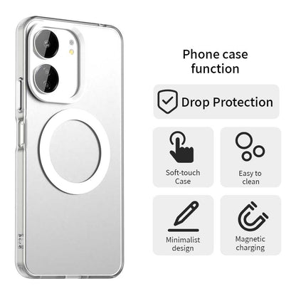 Redmi 13C 5G Durable MagSafe Phone Case - Hybrid TPU & PC Design, Lightweight & Stylish, Candy Colour, Wireless Charging Friendly