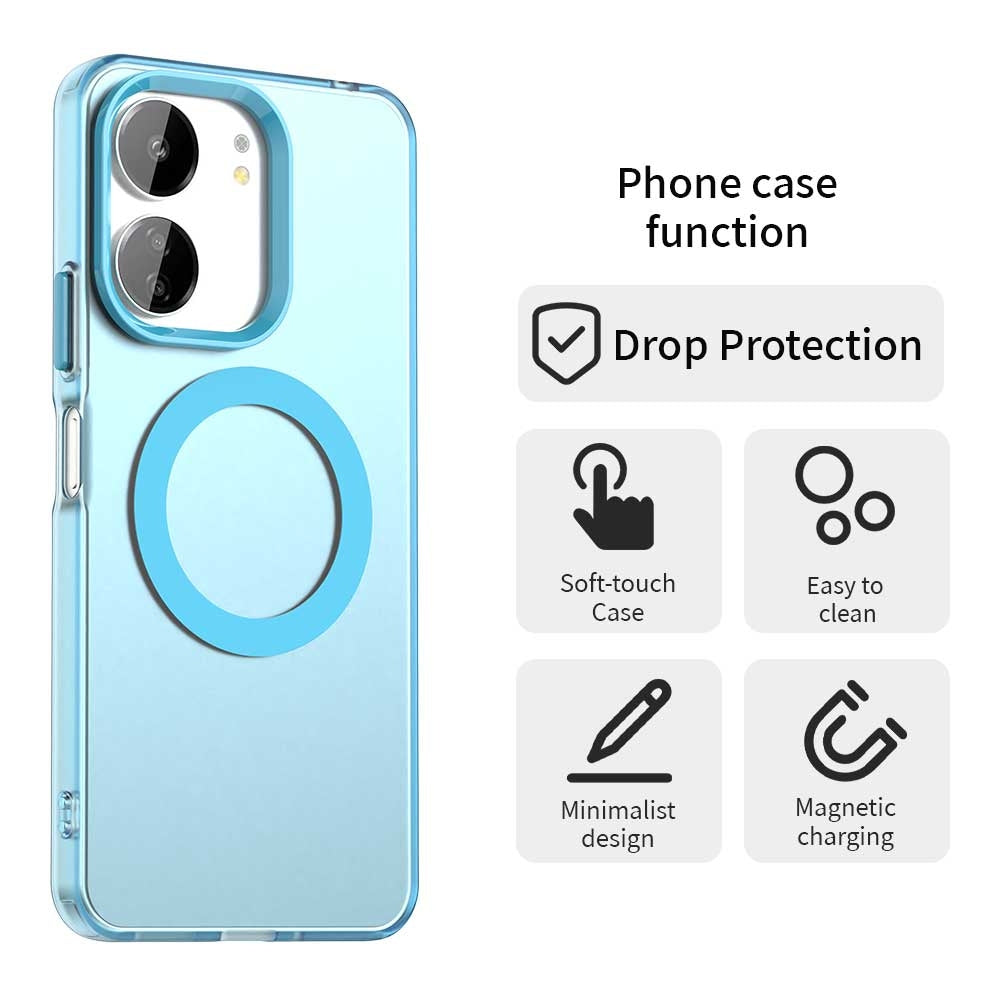 Redmi 13C 5G Durable MagSafe Phone Case - Hybrid TPU & PC Design, Lightweight & Stylish, Candy Colour, Wireless Charging Friendly