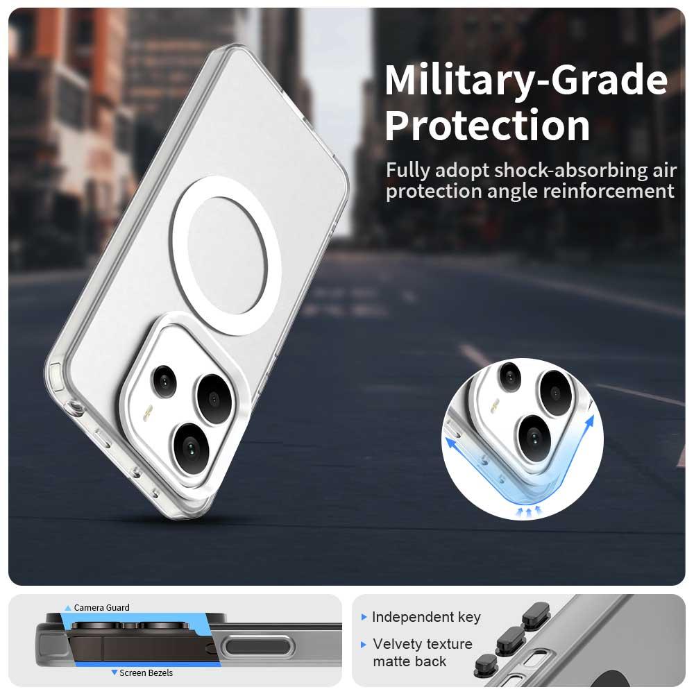 Redmi Note 14 4G 163.25mm Durable MagSafe Phone Case - Hybrid TPU & PC Design, Lightweight & Stylish, Candy Colour, Wireless Charging Friendly