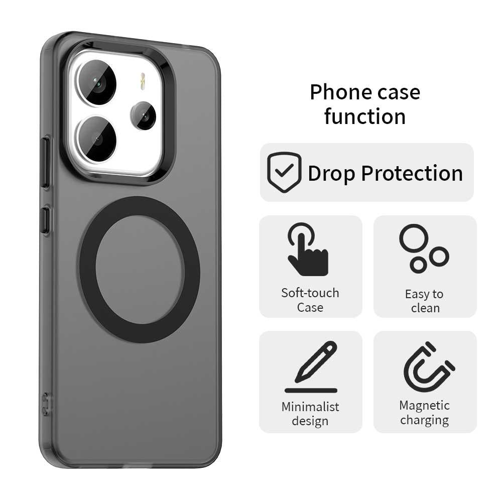 Redmi Note 14 4G 163.25mm Durable MagSafe Phone Case - Hybrid TPU & PC Design, Lightweight & Stylish, Candy Colour, Wireless Charging Friendly