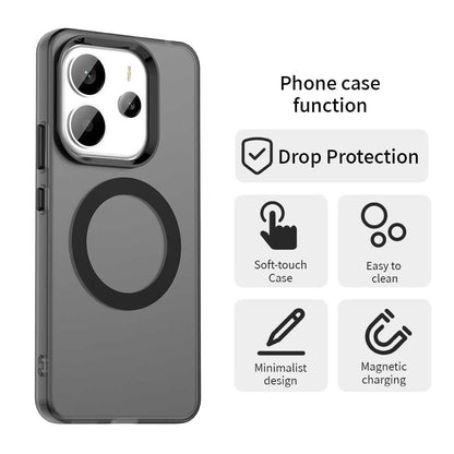 Redmi Note 14 4G 163.25mm Durable MagSafe Phone Case - Hybrid TPU & PC Design, Lightweight & Stylish, Candy Colour, Wireless Charging Friendly