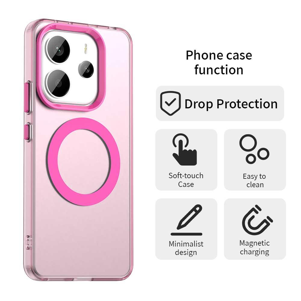 Redmi Note 14 4G 163.25mm Durable MagSafe Phone Case - Hybrid TPU & PC Design, Lightweight & Stylish, Candy Colour, Wireless Charging Friendly