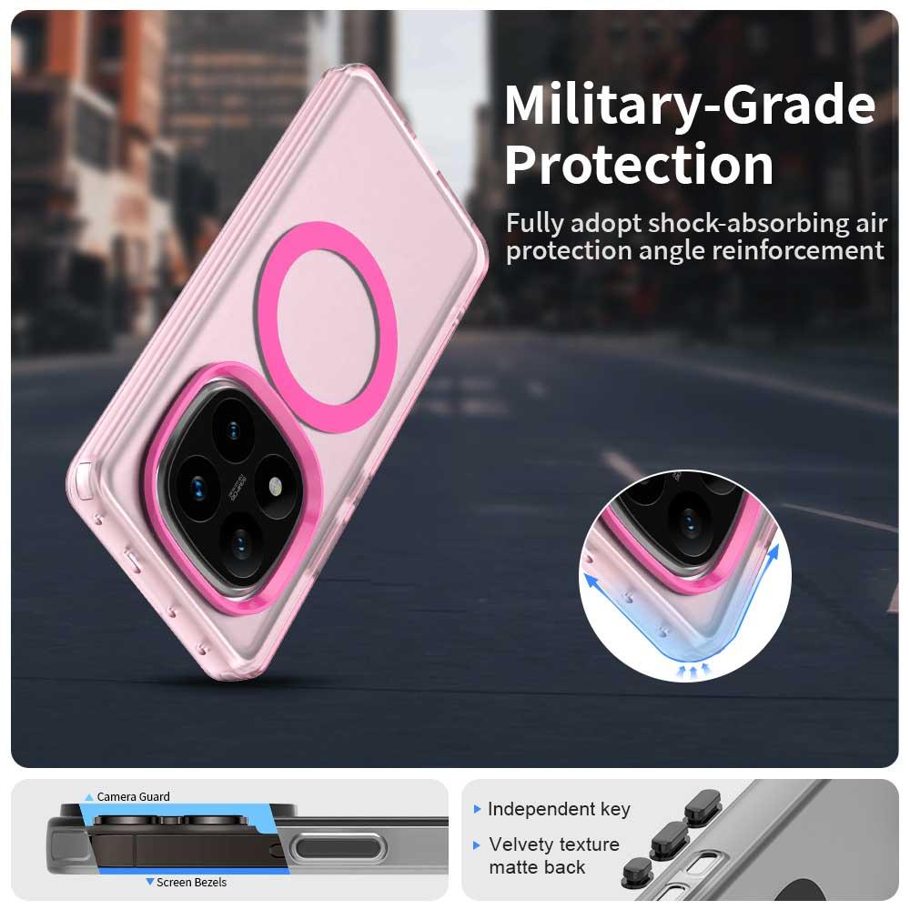 Redmi Note 14 Pro 4G Durable MagSafe Phone Case - Hybrid TPU & PC Design, Lightweight & Stylish, Candy Colour, Wireless Charging Friendly