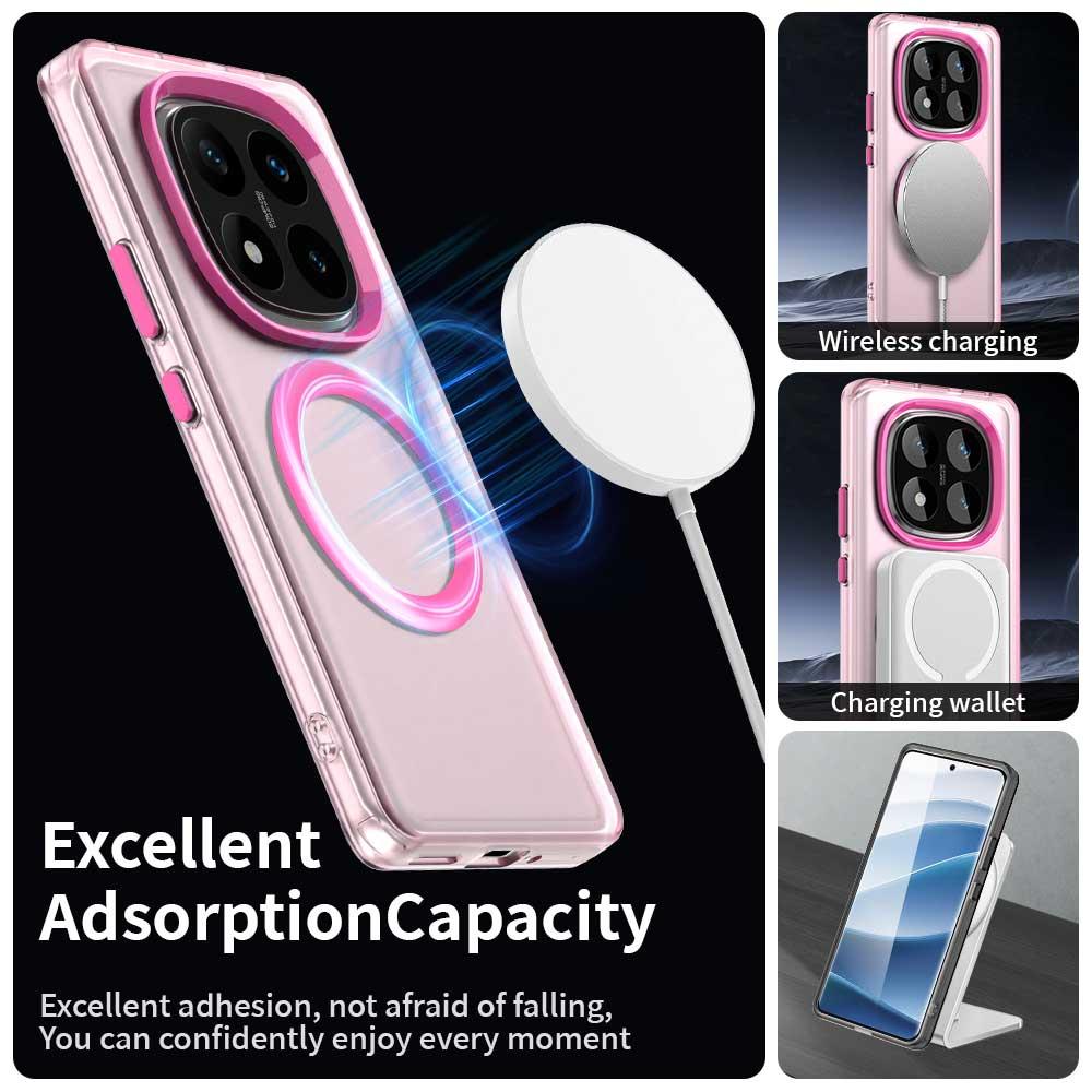 Redmi Note 14 Pro 4G Durable MagSafe Phone Case - Hybrid TPU & PC Design, Lightweight & Stylish, Candy Colour, Wireless Charging Friendly