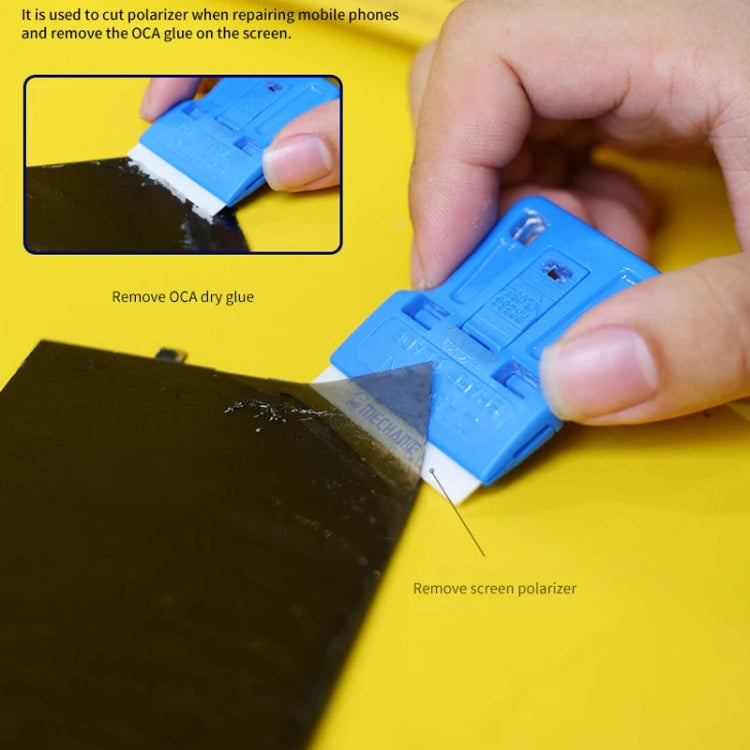 Mechanic BC10s Ceramic Blade Set with High Sharp Insulation, Blade Holder for OCA Glue Removal & Screen Repair
