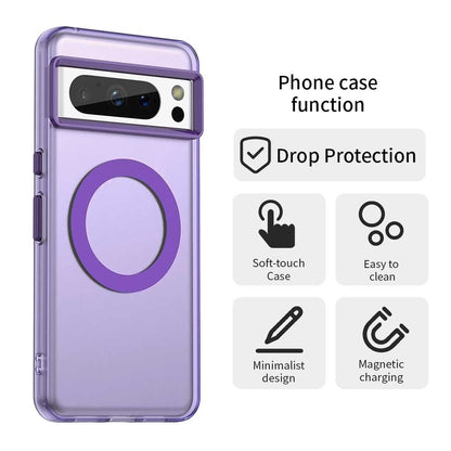 Google Pixel 8 Pro Durable MagSafe Phone Case - Hybrid TPU & PC Design, Lightweight & Stylish, Candy Colour, Wireless Charging Friendly
