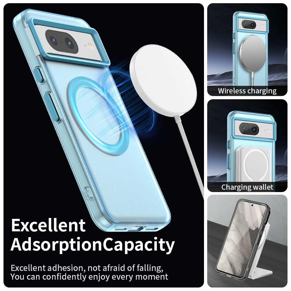 Google Pixel 8 Durable MagSafe Phone Case - Hybrid TPU & PC Design, Lightweight & Stylish, Candy Colour, Wireless Charging Friendly