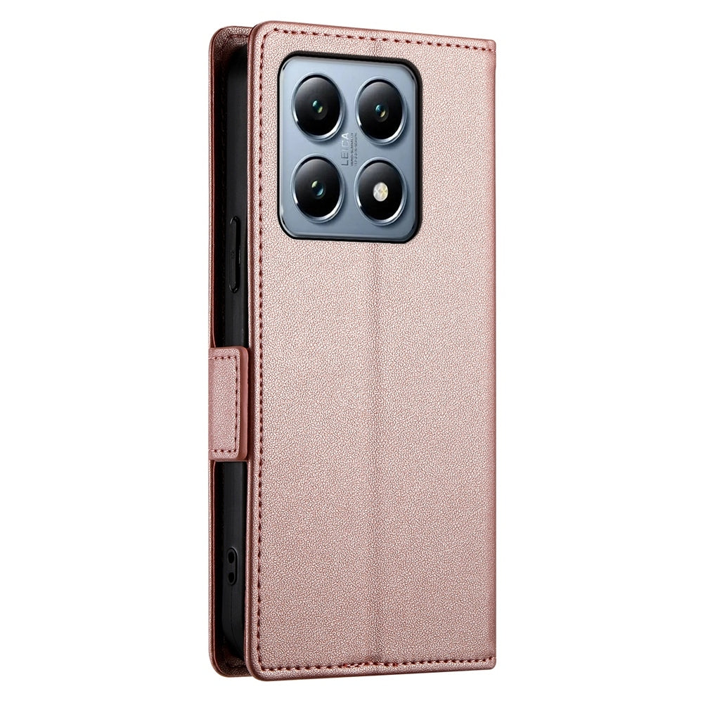 Xiaomi 14T Pro Magnetic Leather Wallet Case with Card Slots, Stand Function & Full Protection