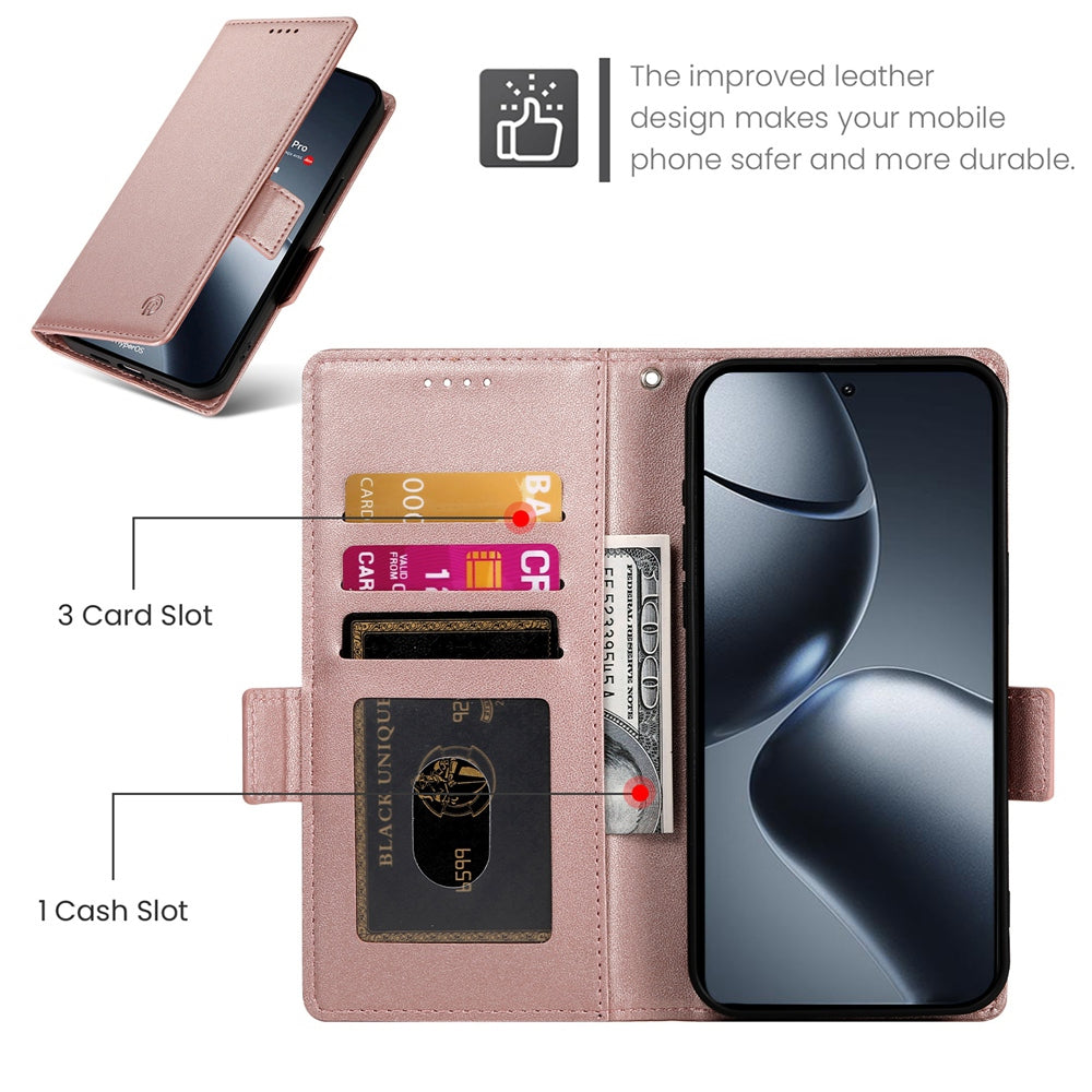 Xiaomi 14T Pro Magnetic Leather Wallet Case with Card Slots, Stand Function & Full Protection