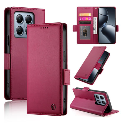 Xiaomi 14T Pro Magnetic Leather Wallet Case with Card Slots, Stand Function & Full Protection