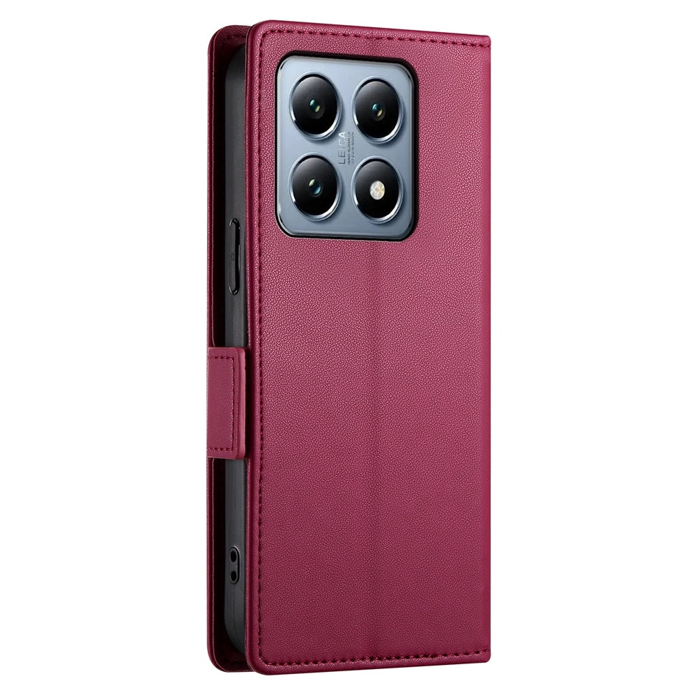 Xiaomi 14T Pro Magnetic Leather Wallet Case with Card Slots, Stand Function & Full Protection