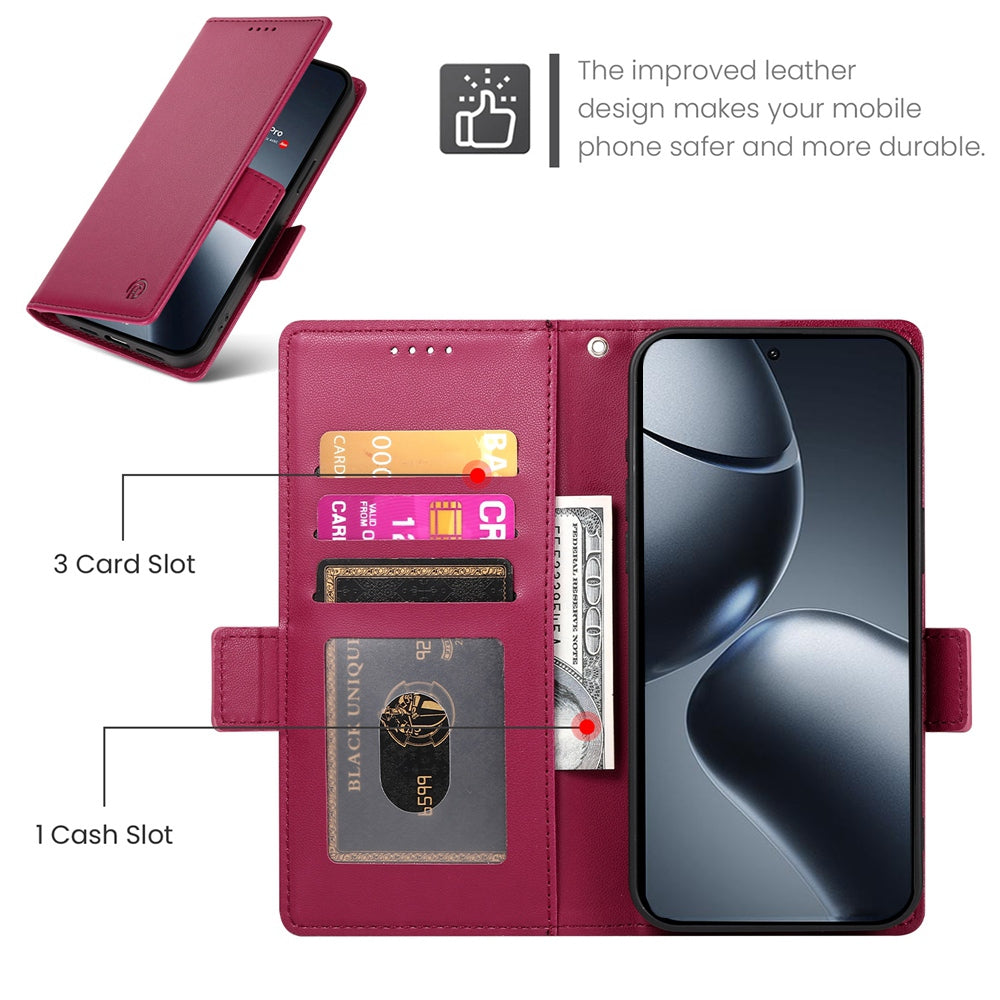 Xiaomi 14T Pro Magnetic Leather Wallet Case with Card Slots, Stand Function & Full Protection