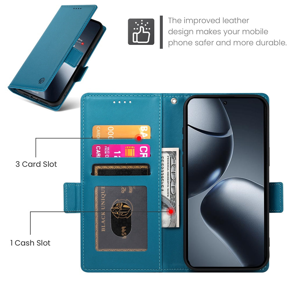 Xiaomi 14T Pro Magnetic Leather Wallet Case with Card Slots, Stand Function & Full Protection