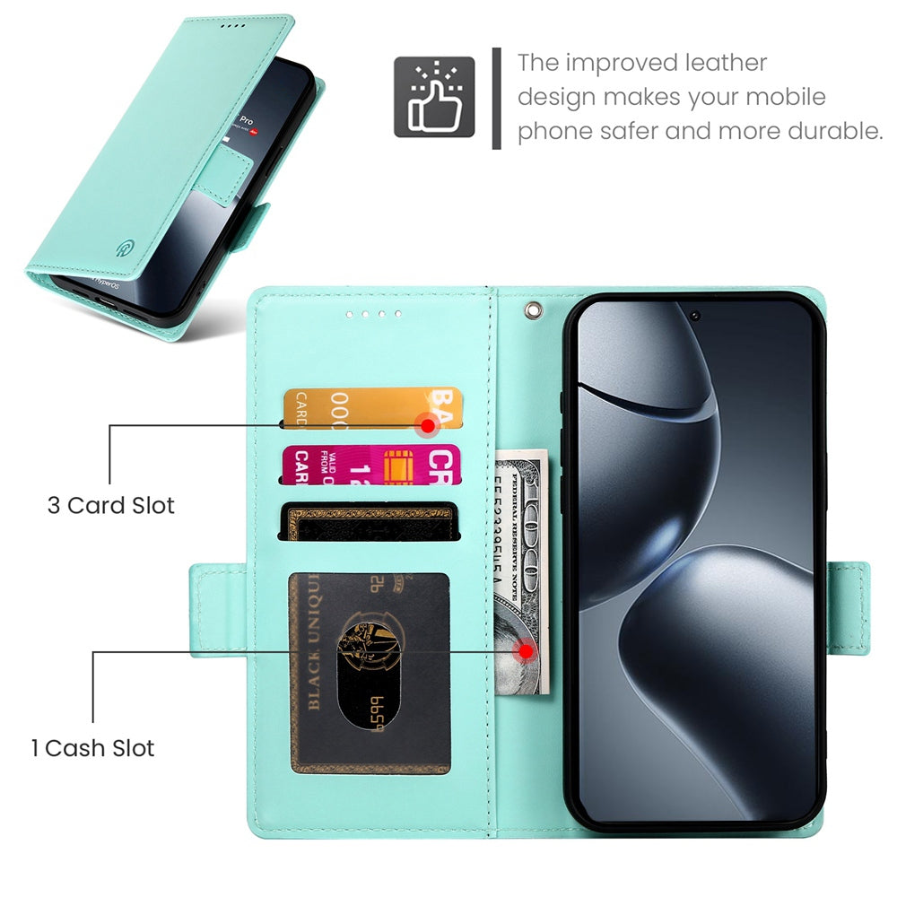 Xiaomi 14T Pro Magnetic Leather Wallet Case with Card Slots, Stand Function & Full Protection