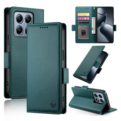 Xiaomi 14T Pro Magnetic Leather Wallet Case with Card Slots, Stand Function & Full Protection