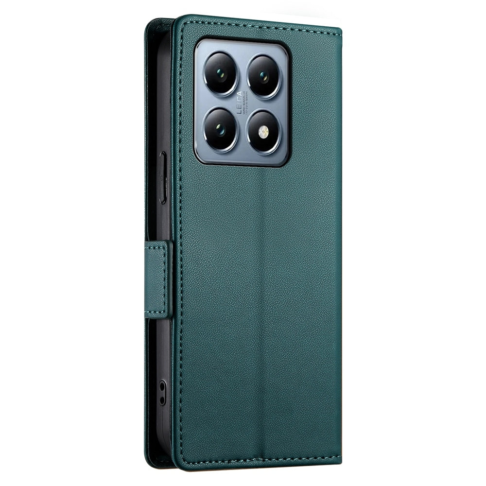 Xiaomi 14T Pro Magnetic Leather Wallet Case with Card Slots, Stand Function & Full Protection
