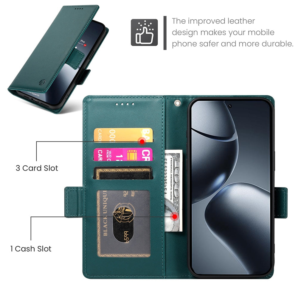 Xiaomi 14T Pro Magnetic Leather Wallet Case with Card Slots, Stand Function & Full Protection